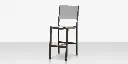 Fusion Bar Side Chair - Tex Gray - Cloud Gray Sling