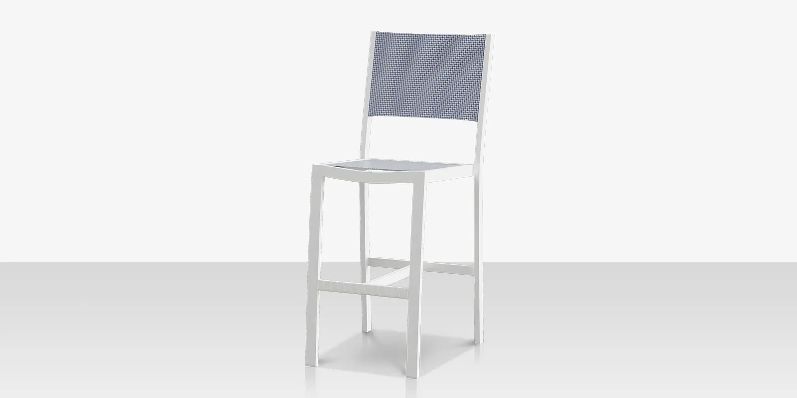 Fusion Bar Side Chair - Tex White - Seabreeze Sling