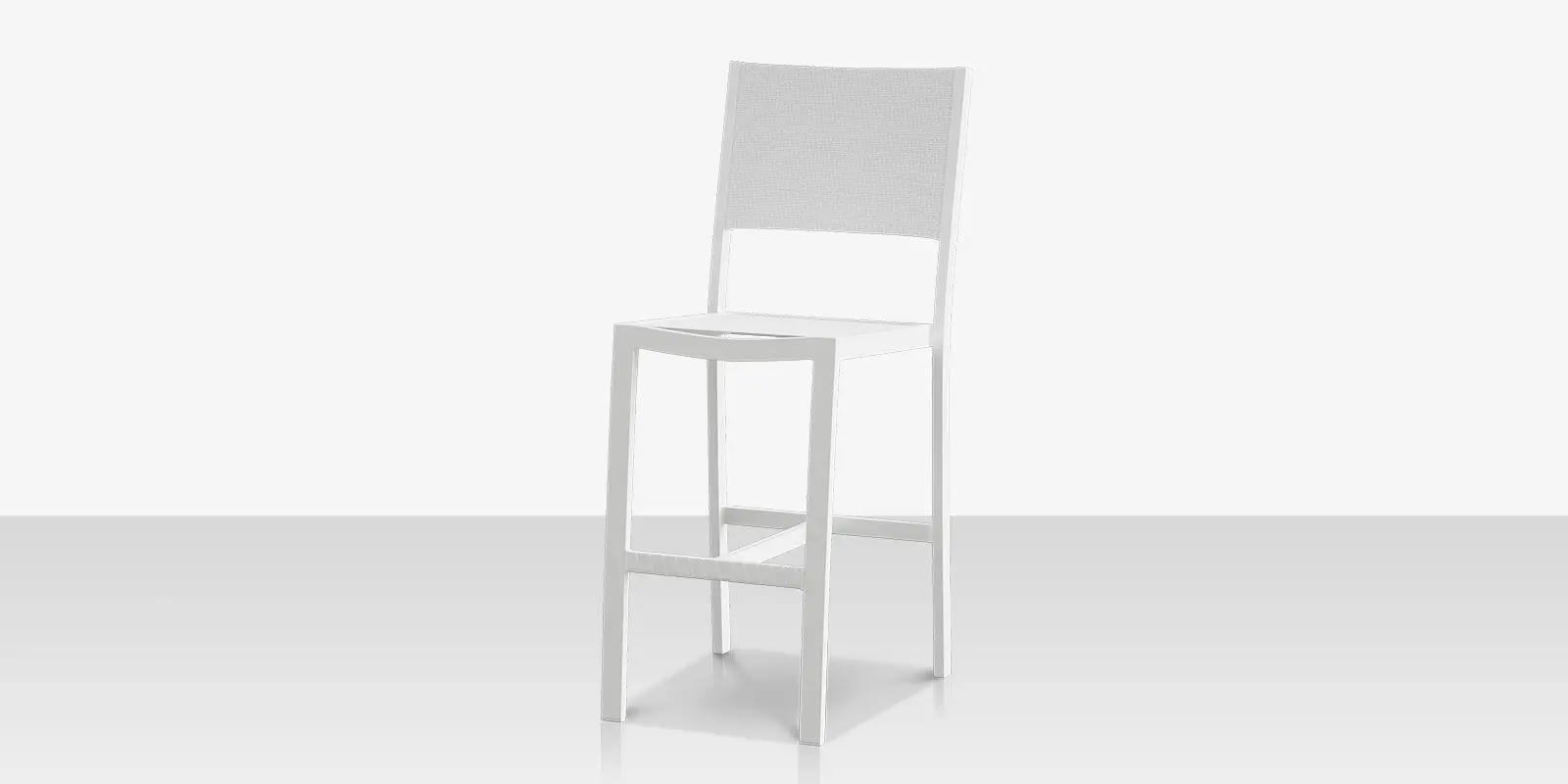 Fusion Bar Side Chair - Tex White - White Sling