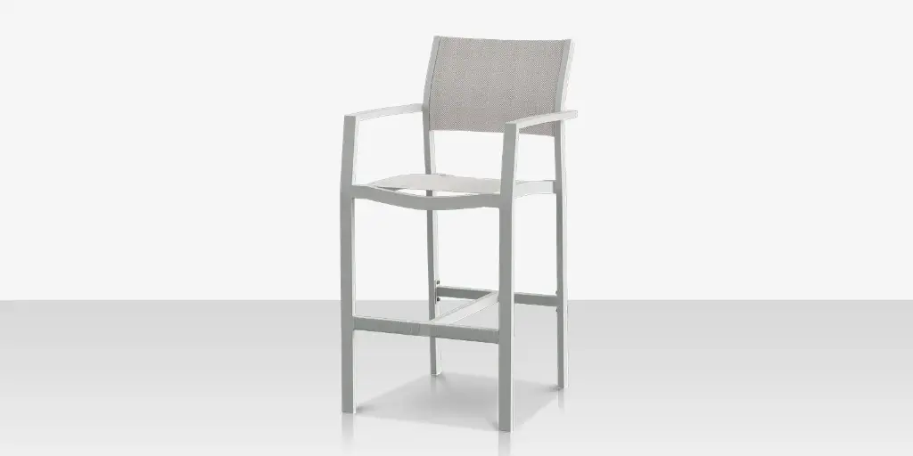 [SF-3001-173-KES-CLD] Fusion Bar Arm Chair - Kessler Silver - Cloud Duo Sling