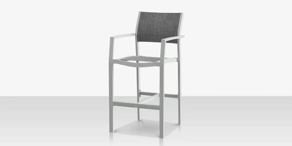[SF-3001-173-KES-SLT] Fusion Bar Arm Chair - Kessler Silver - Slate Sling