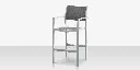 Fusion Bar Arm Chair - Kessler Silver - Slate Sling