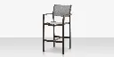 Fusion Bar Arm Chair - Tex Gray - Metallica Platinum Sling