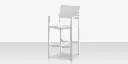 Fusion Bar Arm Chair - Tex White - White Sling