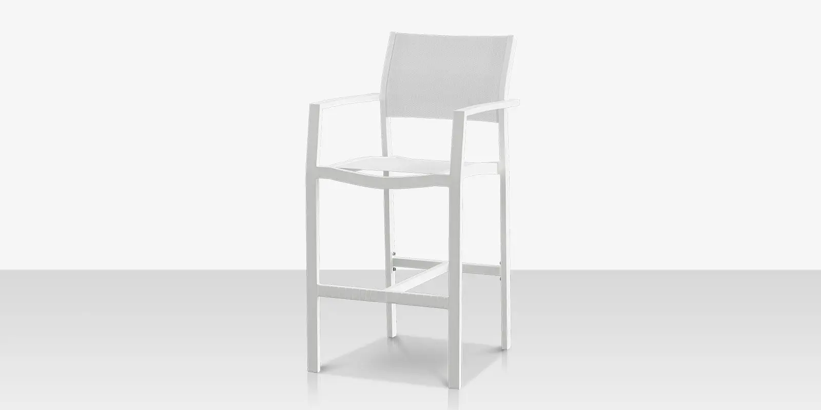 Fusion Bar Arm Chair - Tex White - White Sling