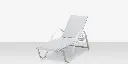 Lanai Chaise - Tex White / Cloud Gray Sling