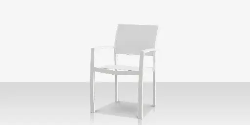 [SF-3001-163-TXW-WHT] Fusion Dining Arm Chair - Tex White - White Sling