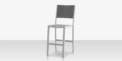 [SF-3001-172-KES-SLT] Fusion Bar Side Chair - Kessler Silver - Slate Sling