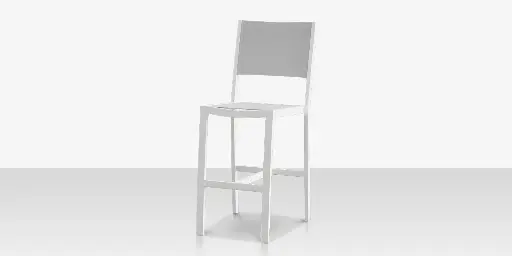 [SF-3001-172-TXW-CGR] Fusion Bar Side Chair - Tex White - Cloud Gray Sling