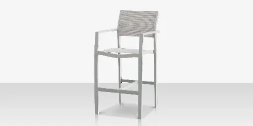 [SF-3001-173-KES-CLD] Fusion Bar Arm Chair - Kessler Silver - Cloud Duo Sling