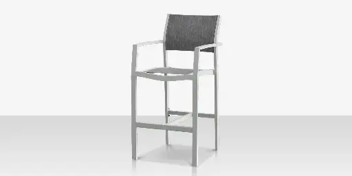 [SF-3001-173-KES-SLT] Fusion Bar Arm Chair - Kessler Silver - Slate Sling