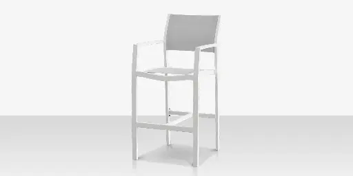 [SF-3001-173-TXW-CGR] Fusion Bar Arm Chair - Tex White - Cloud Gray Sling