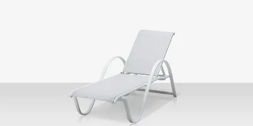 [SF-3011-104-TXW-CGR] Lanai Chaise - Tex White / Cloud Gray Sling