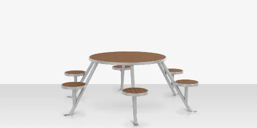 [SF-2405-638-EA] Napa Round Picnic Table - Seats 6