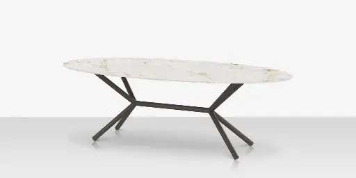 [SF-1039-330] Oliver Oval Rimless Porcelain Dining Table