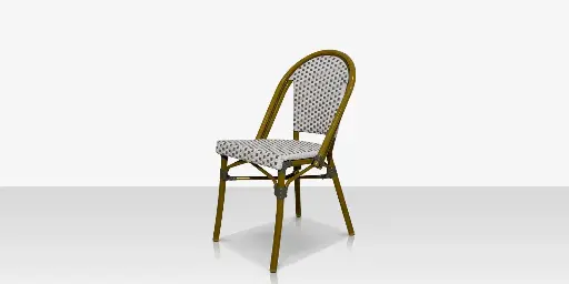 [SF-2203-162-GRW] Paris Dining Side Chair - Gray & White