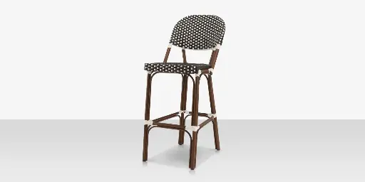 [SF-2203-172-BLW] Paris Bar Side Armless Chair - Black & White