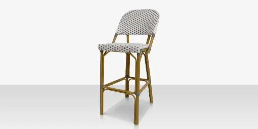[SF-2203-172-GRW] Paris Bar Side Armless Chair - Gray & White