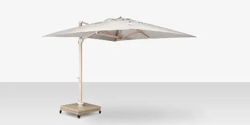 [SF-3601-606-WDG] The Grand 10' Cantilever Umbrella (Square) - Wood Grain Frame with Sandlewood Base