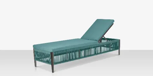 [SF-3303-134-TXG-TGR] Skye Armless Chaise - Tex Gray Frame / Teal Durarope