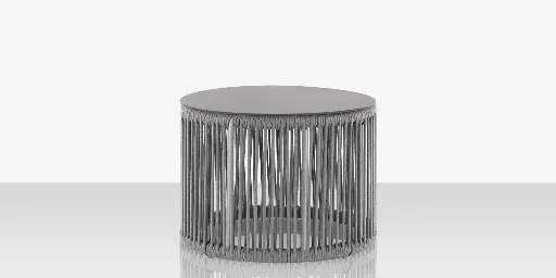 [SF-3303-320-KES-GRY] Skye Small Coffee Table (Round) - Kessler Silver Frame / Gray Durarope
