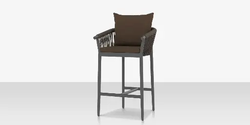 [SF-1035-173-TXG-BRW] Vines Bar Arm Chair - Tex Gray Frame / Brown Rope