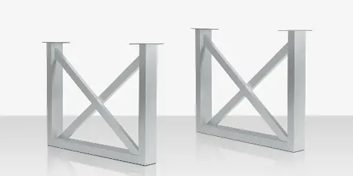 [SF-1030-612] Contemporary Square X Style Dining Table Base